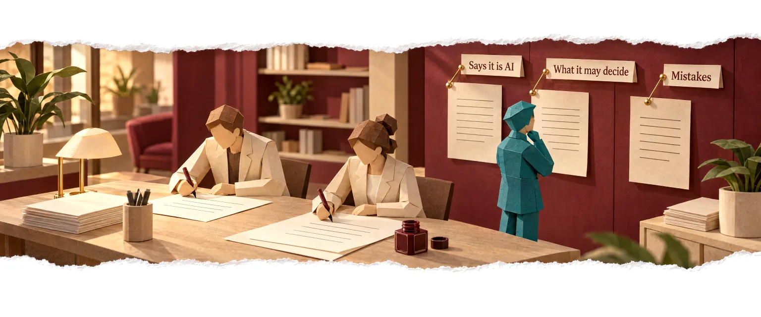 People writing the rules for AI by hand while an agent reads them.