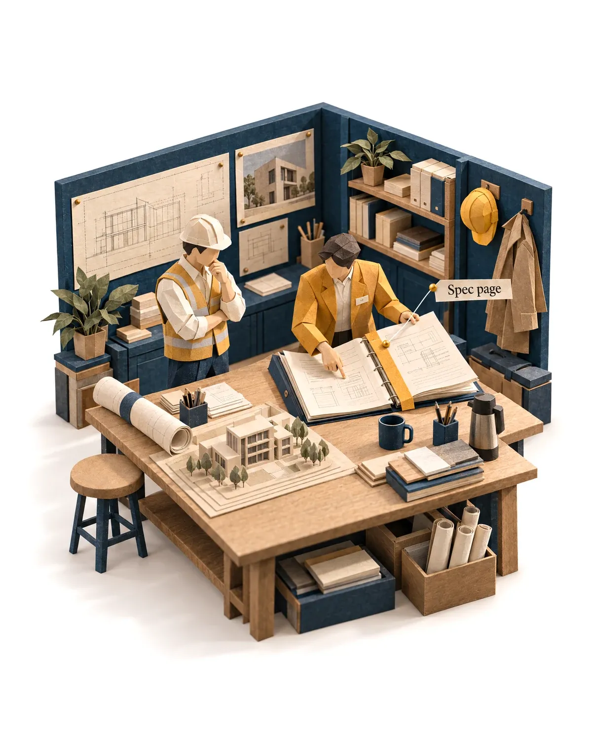 The company brain agent showing a site engineer the right page of the specification.