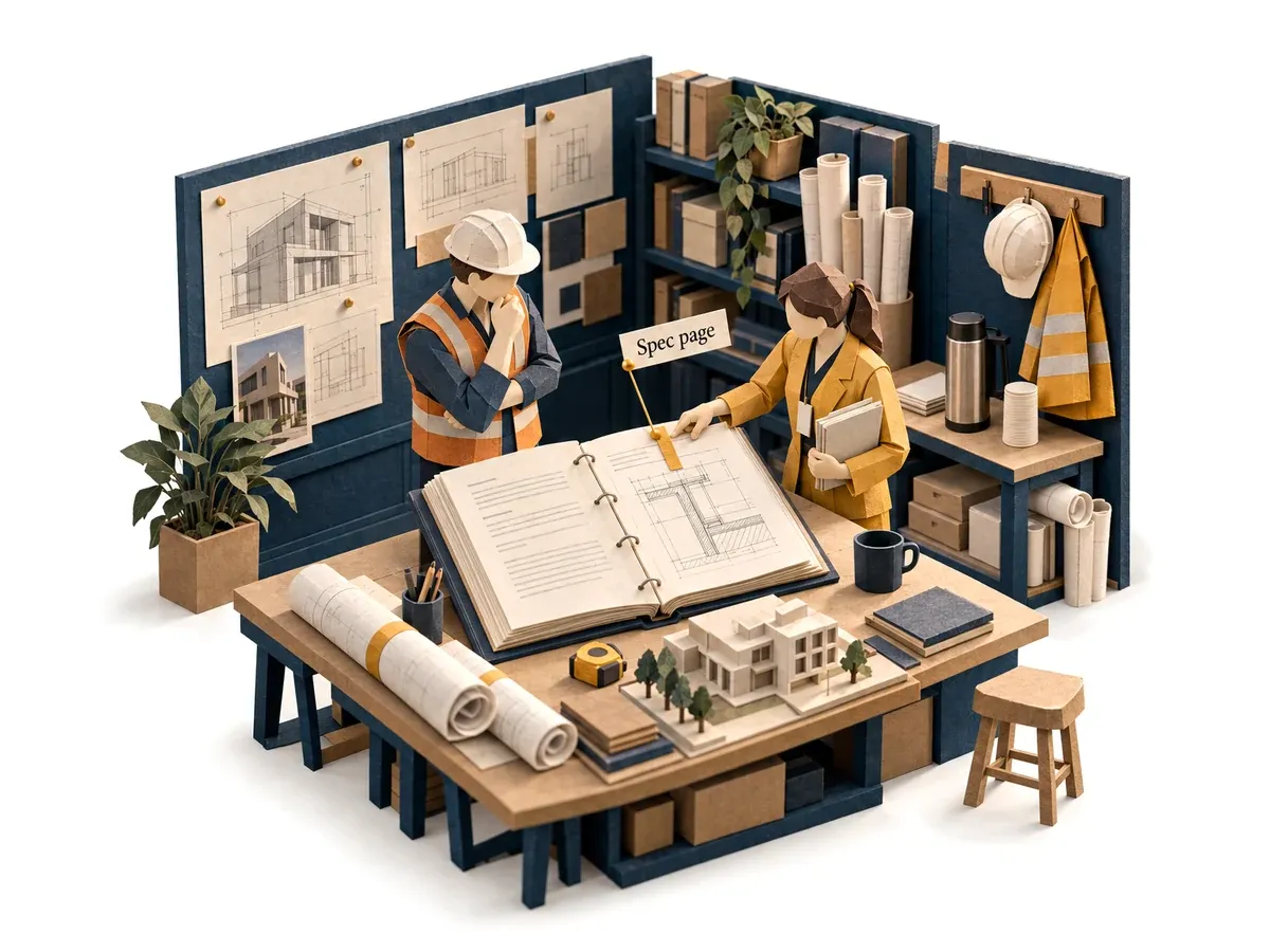 The company brain agent showing a site engineer the right page of the specification.